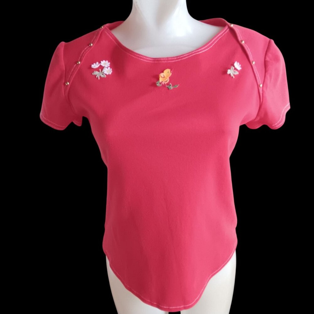 True Vintage Women's T-shirt Small Single Stitch 1970's Top Baby Duck Distress